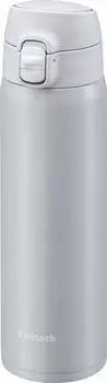 Peacock Water Bottle One Touch Mug Bottle 550ml Thermal Insulation Compatible with Sports Drinks Thermal Insulation Stainless Steel Thermos Fresh Gray