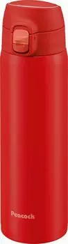 Peacock Water Bottle One Touch Mug Bottle 550ml Thermal Insulation Compatible with Sports Drinks Thermal Insulation Stainless Steel Thermos Fresh Gray