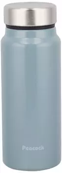Peacock Water Bottle Stainless Steel Bottle Screw Mug Bottle 400ml Dusty Blue ADS The-peacock (Lightweight Type) Thermal/Cold AKY-40