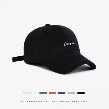 Peaked Cap Korean Style Fashion Brand Ins New Arrival Hat Fashion Couple Student Outdoor Baseball Cap Japanese Sun Hat Men A16210 Minimalist day cap Black Adjustable
