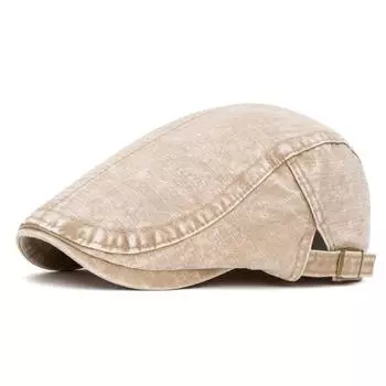 Peaked Cap Spring Summer Men s British Newspaper Boy Cap Sunshade Cap Women s Beret Cap хаки