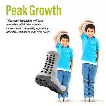 PeakGrowth Укрепляющие турмалиновые носки в дальнем инфракрасном диапазоне Дышащие повышающие носки с ионами титана Турмалиновые оздоровительные носки для зимы на открытом воздухе серый