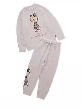 PEANUTS Baby Moco JQD свитер с длинными брюками PWNT251009 PNK [мороженое пике] и женский розовый