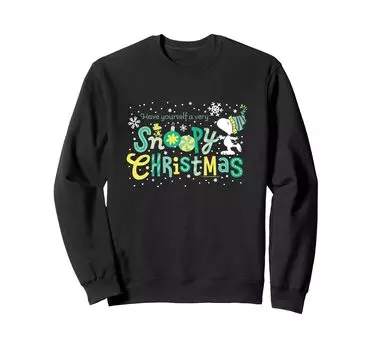 Peanuts Christmas Have Yourself A Very Snoopy Christmas Sweatshirt чёрный