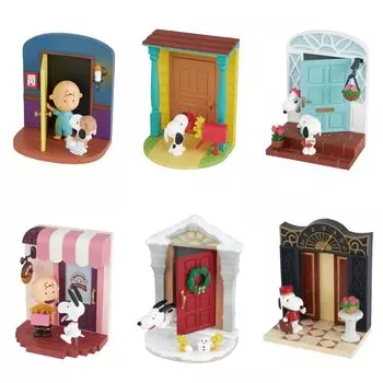 Peanuts Door Story 1BOX Приблизительно В115 x Ш70 x Г80 мм Изготовлен из ABS Re-ment SNOOPY s PVC,