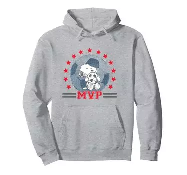 Peanuts Football Snoopy MVP Hoodie серый