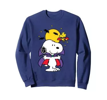 peanuts halloween snoopy vampire sweatshirt синий