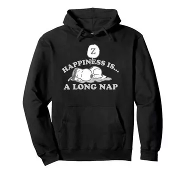 PEANUTS Happiness Is A Long Nap Snoopy Hoodie чёрный