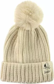 PEANUTS Knit Cap Snoopy White [Anshapeau] [Peanuts] 475-1010 56.5~58.5cm (FREE) белый