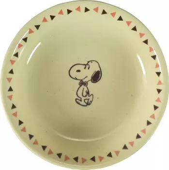 PEANUTS (Peanuts) Snoopy Pasta Dish Plate Curry Dish Deep Dish Dish Diameter 21.5cm x Depth 4cm Microwave Dishwasher Safe PEANUTS Vintage (Vintage
