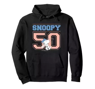 PEANUTS Snoopy 50 Baseball Swing Hoodie чёрный