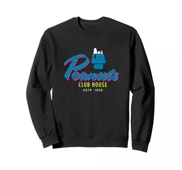 peanuts snoopy clubhouse sweatshirt чёрный