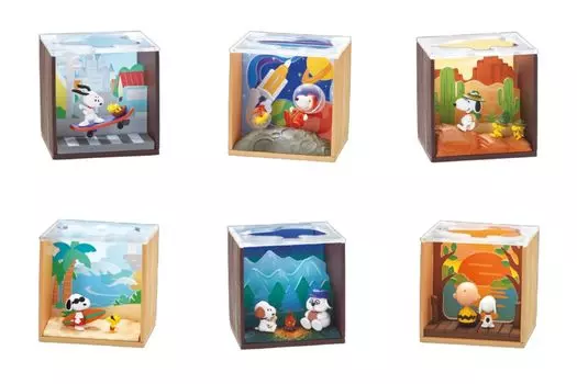 Peanuts SNOOPY Декорация Коробка 1BOX Приблизительно В115 x Ш70 x Г60 мм Изготовлен из ПВХ Re-ment