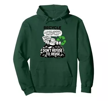 Peanuts Snoopy Dont Refuse To Reuse Hoodie серый