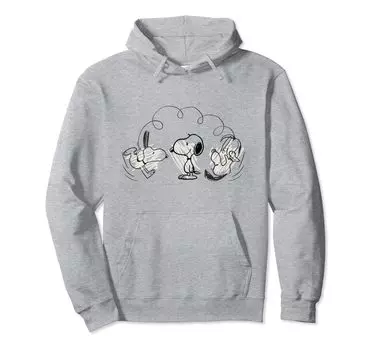 Peanuts Snoopy Group Hoodie - серый