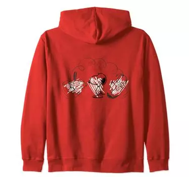 Peanuts Snoopy Group Zip Parka - красный