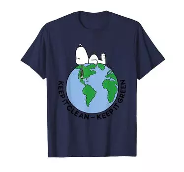 Peanuts Snoopy Keep It Green T-shirt синий