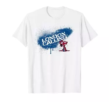 Peanuts Snoopy London Calling T-shirt белый