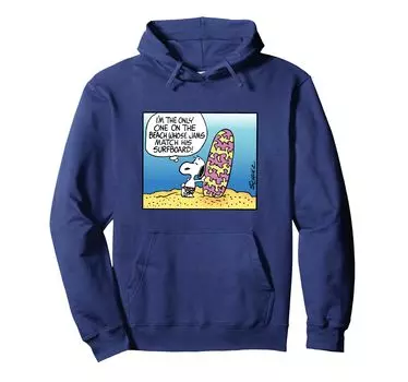 Peanuts Snoopy matching jam and surfboard hoodie синий