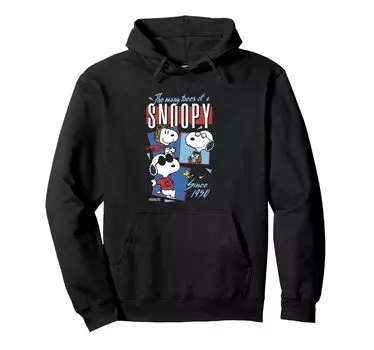 Peanuts Snoopy multifaceted hoodie чёрный
