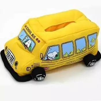 PEANUTS Snoopy School Bus Tissue Cover