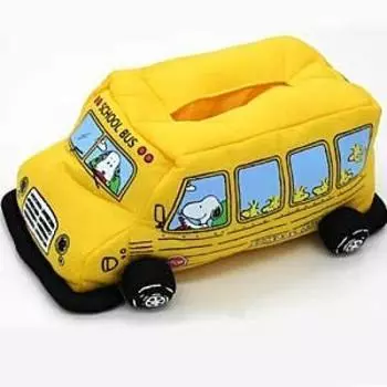 PEANUTS Snoopy School Bus Tissue Cover