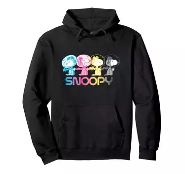Peanuts Snoopy Space Emotion Hoodie чёрный