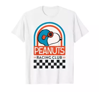 Peanuts Snoopy Speed Racer Pilot T-shirt белый