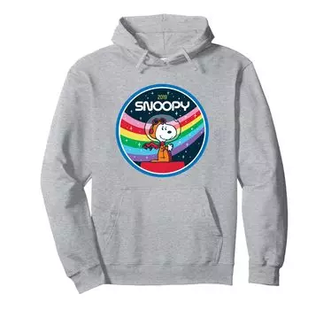 PEANUTS Snoopy Starry Sky Rainbow Moon Doghouse Ship Pride Parka серый
