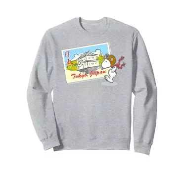 peanuts snoopy tokyo японская толстовка серый