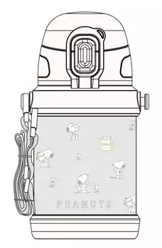PEANUTS Stainless steel bottle with straw SBR 450S