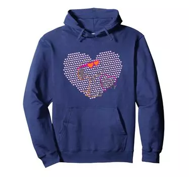 PEANUTS XOXO Snoopy heart hoodie синий