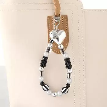 Pearl Beaded Love Bear Mobile Phone Chain Anti-Lost Phone Lanyard Wrist Band Keychain Pendant Camera Earphone Chain