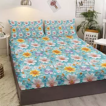 Pearl Butterfly Flower 3-Piece Bedding Set, Floral Entwined, With 2 Pillowcases, Suitable For Living Room And Bedroom (Cozy) 99cmx199cm