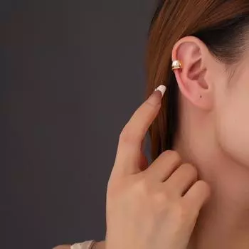 Pearl ear clips without holes, high-end sense, niche light luxury, hot fashion trend ins ear bone clips fashion