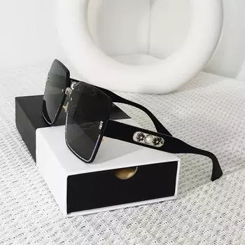 Pearl Glitter Seven Rainbow Glasses Frameless Trimmed Premium Flower Sunglasses Sunglasses