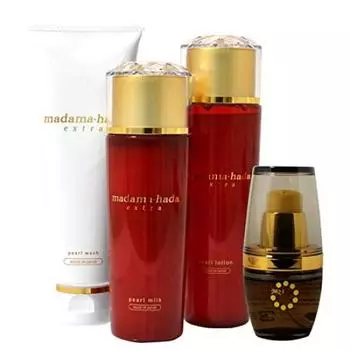 Pearl Hada Extra Series Face Wash Lotion Serum Emulsion Skin Care Set 120g 150ml 30ml 120ml (madama hada) & &