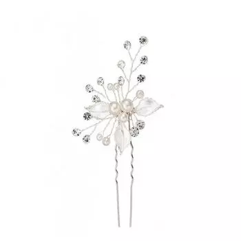 Pearl Handmade Hair Clip Headwear Bride Hairpin Hair Accessories Bride Hair Comb Leaves Hairpin A