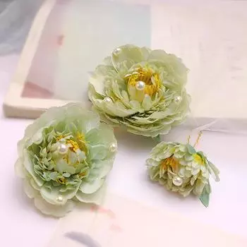 Pearl Hanfu Headdress Cloth Disk Hair Hair Accessories Set Hair Fork Flower Hairpins Hair Sticks фиолетовый