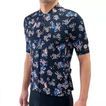 Pearl Izumi Printed Cycling Jersey with Cherry Blossom and Blue Sky Design Men s