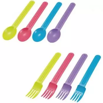 PEARL KINZOKU PEARL UT 0052 [Ложка-вилка для улицы, 4 шт., антибактериальная. Captain Stag CAPTAIN STAG]