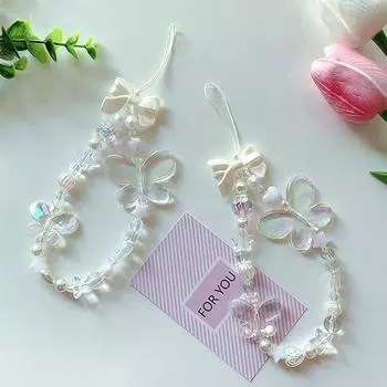 Pearl Love Мобильный телефон Цепочка Бисерный шнурок для мобильного телефона Короткая портативная цепочка mobile phone chain