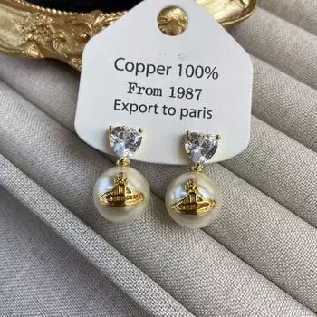 Pearl love queen mother earrings