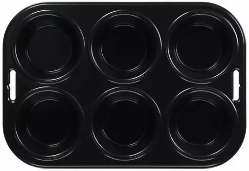Pearl Metal Bake Easy High Clean Coat Muffin Mold Plate 6 Pieces D-2686