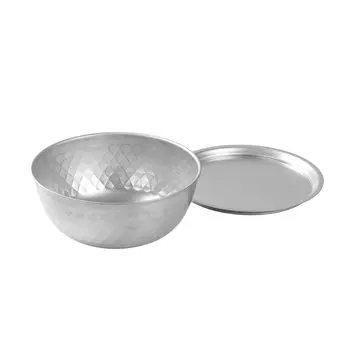 Pearl Metal Bowl 18cm Stainless Steel Made in Japan Diamond Cut Galaxy Embossed Bowl Plate 18cm Set [Amazon.co.jp Exclusive] AZ-5636 серебряный