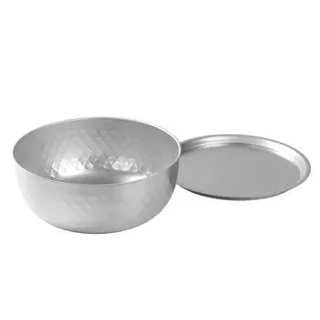 Pearl Metal Bowl 24cm Stainless Steel Made in Japan Diamond Cut Galaxy Embossed Bowl Plate 24cm Set [Amazon.co.jp Exclusive] AZ-5638 серебряный