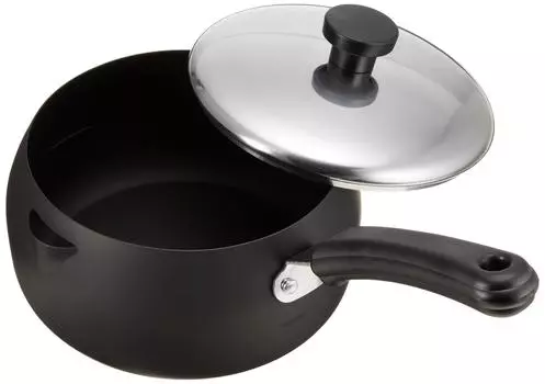 Pearl Metal Brave Iron with Lid One Hand Deep Frying Pot 16cm H-7891 чёрный