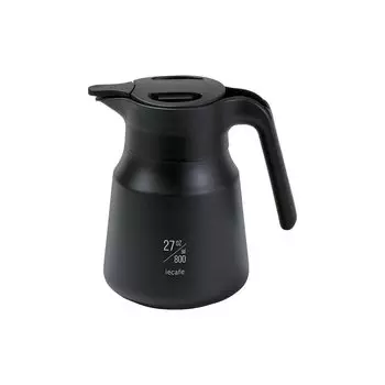 Pearl Metal Coffee Server 800ml Stainless Steel Vacuum Dual Structure WarmCold Black IE Cafe HB-6618