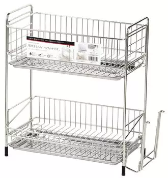 Pearl Metal Drainer Rack Slim 2 Tier Stainless Steel At Aqua HB-3935 серебряный