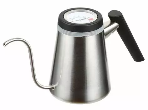 Pearl Metal Drip Pot Silver 600ml with Thermometer Stainless Steel Lock Suitable HB-4729